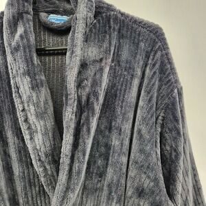 Hotel Spa Collection Robe One Size Gray  Belted‎ Pockets Posh Mid Length